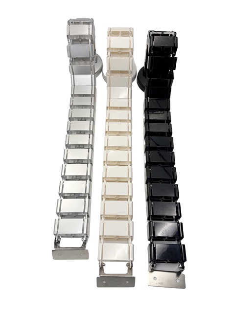 Square Shape Luxury Black Plastic Adjustable Under Desk Wire Cable Management Spine Tray