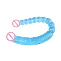 Dildo de Cristal de Doble Cabeza, Genitales Masculinos Realistas, Estilo SM, Dispositivo de Masturbación para Adultos, Dos Dragones Jugando con una Perla