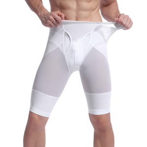 Bóxer de malla con Control de barriga para hombre, ropa interior masculina de cintura alta, moldeador de cuerpo - Product Image 5