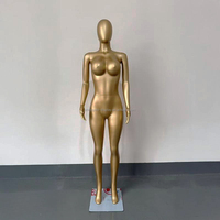 Maniquíes de Plástico ABS Dorado Brillante, Talla Grande, Postura de Pie, para Ropa de Mujer con Curvas, Modelo BBL Mina