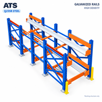 Système de Rayonnage Navette Palettes Stockage Lourd Haute Densité Rails Galvanisés Montants Drive-in ATS