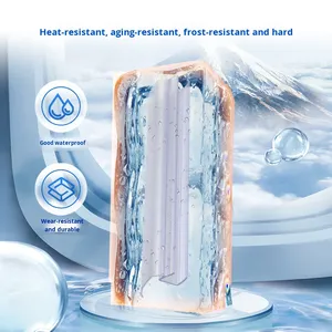 Bande adhésive anti-collision en PVC pour joint de porte de salle de bain en verre en forme de H épaissi, sans cadre, pour bord de fenêtre, étanche à l'eau, avec <span class=keywords><strong>vis</strong></span> - Product Image 3
