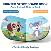 Livre d'histoires pour enfants en carton épais OEM, impression couleur personnalisée, livre éducatif préscolaire