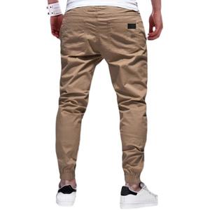 Tasche da corsa da <span class=keywords><strong>uomo</strong></span> <span class=keywords><strong>pantaloni</strong></span> Cargo elastici a matita <span class=keywords><strong>pantaloni</strong></span> da ginnastica da ginnastica per allenamento atletico tessuto in tela per sport e tempo libero - Product Image 2