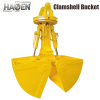 Bucket Clamshell Haoen SK210 Mini Excavator dengan Gigi, Material Q355B/NM500, Bukaan Rahang Maksimum 1800mm untuk Excavator 20 Ton