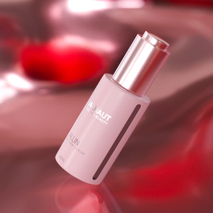 Bomba de prensa rosa cuentagotas de vidrio 1oz embalaje de botella de aceite facial con <span class=keywords><strong>ventana</strong></span> transparente - Product Image 6