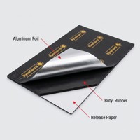 Feuille insonorisante et anti-vibrations en caoutchouc butyle 80 mil, isolation phonique directe usine