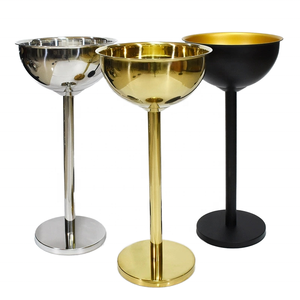 Soporte de cubo de barra de acero inoxidable de lujo, cuenco de hielo grande de 12L para vino, cerveza, Enfriador de botellas, hielo de fiesta de oro rosa - Product Image 1