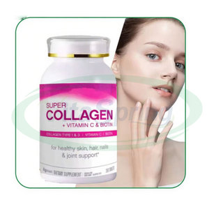 Compresse Private Label collagene vitamina c biotina pelle, <span class=keywords><strong>capelli</strong></span> e <span class=keywords><strong>unghie</strong></span> <span class=keywords><strong>integratore</strong></span> Super collagene vitamina c biotina compresse - Product Image 1