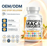 Kapsul Ashwagandha Maca Fenugreek Maca Hitam Maca Merah Tribulus Tongkat Ali Dong Quai Ginseng 60 Kapsul Pasokan Grosir
