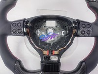 Volant sport en fibre de carbone compatible avec Volkswagen Golf 4 5 6 7 8 GTI R MK5 MK6 MK7 MK8 2017, mise à niveau du modèle ancien vers le nouveau modèle