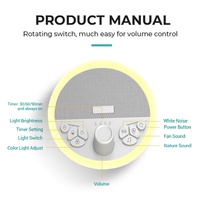 Máquina de Sonido para Bebés Hi-FiD de Marca Privada Personalizada, 7 Luces Nocturnas, Máquina de Sonido para Guardería para Recién Nacidos