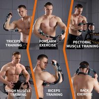 Wellshow Portable Twister Arm Exerciseur Réglable Ressort Barre D'entraînement Poitrine Renforceur D'exercice Amélioré