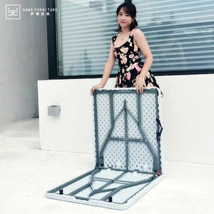 5 футов прямоугольный уличный складной стол 180 см пластиковый сад патио мебель для бассейна для входа во двор отеля школьные мероприятия свадьбы - Product Image 2