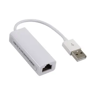 USB 2.0 Network Card with Cable Adapter Supports RJ45 LAN Ethernet Converter Suitable for PC Notebook Tablets