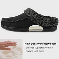 2024 nouveau Design hommes mousse à mémoire de forme intérieur pantoufles mocassin maison pantoufles maison extérieur jardin chaud hiver pantoufles TPR caoutchouc