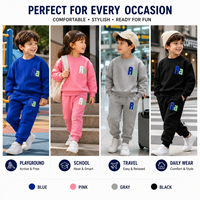 Ensemble de survêtement pour enfants, garçons et filles, tenue d'automne et de printemps, sweat-shirt à manches longues, pantalon de jogging, ensemble de vêtements de sport décontractés 2 pièces