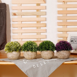 QSLH-PE002 ホームデコレーション卸売 人工プラスチック植物 鉢付き スタイリッシュで耐久性のある室内庭園アクセサリー - Product Image 2