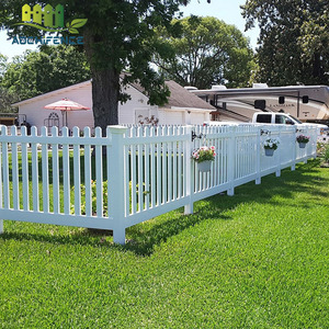 Chất lượng cao ngoài trời 4ftx8ft PVC Vinyl picket hàng rào màu trắng tùy chỉnh phong cách thiết kế cho sân vườn - Product Image 4