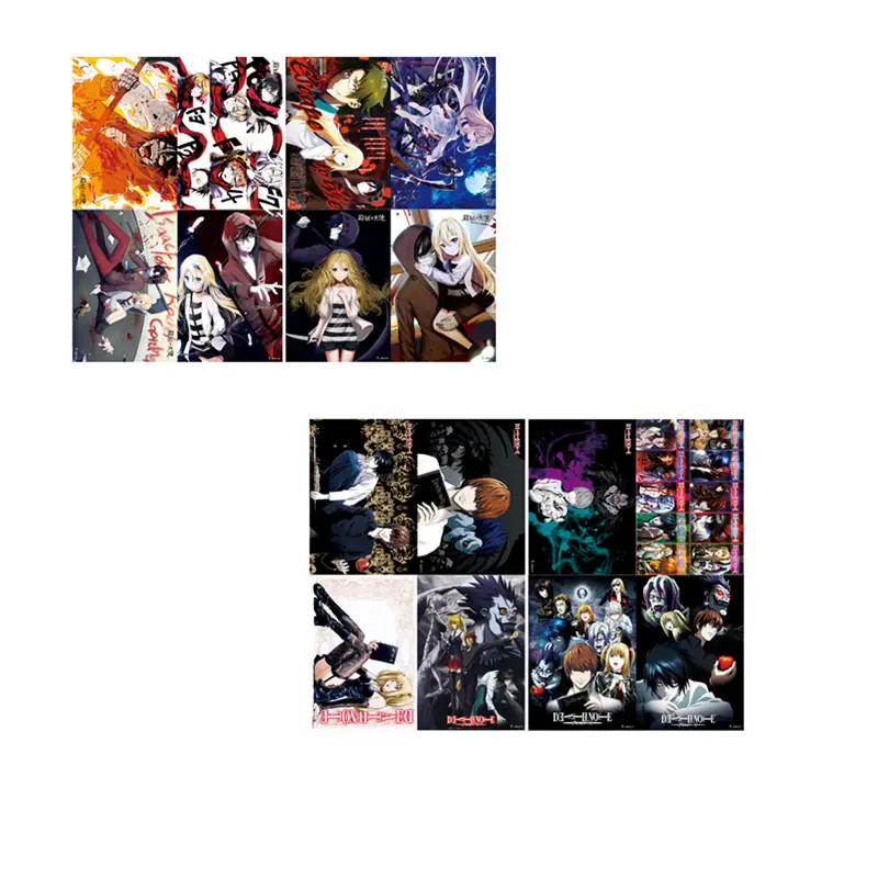 8PCS Angels of Death posters anime Death Note wall decorations sticker for home