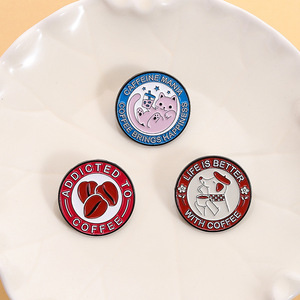 Pin de Solapa de Metal al por Mayor con Diseño de Café para Amantes del Café, en Existencia - Product Image 2