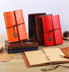 Cuaderno <span class=keywords><strong>de</strong></span> hojas sueltas con cordón diario creativo <span class=keywords><strong>de</strong></span> Venta caliente logotipo personalizado hojas Retro escuela A6/A7 carpeta diario cuaderno <span class=keywords><strong>de</strong></span> cuero Pu - Product Image 3