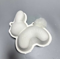 Jouet personnalisé en forme de lapin, écologique et biodégradable, avec poupée en papier créative à faire soi-même, en pulpe de canne à sucre, décoration personnalisable
