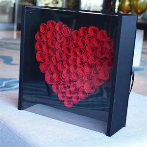 Spot 214 Saint-Valentin 99 Roses Boîte Cadeau Acrylique Haut de Gamme Luxe Fleurs & Fruits Emballage Écologique Anniversaire - Product Image 1