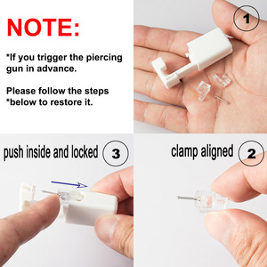 Kit Profesional de Herramientas para Perforación Nasal Gaby, Pistola de Perforación Nasal Color Rosa Flor - Product Image 2