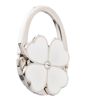 Crochet pour sac à main pliable en alliage Portable Lucky Four-leaf Clover Table Handbag Holder Purse Hook