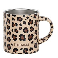 Mug à café isotherme en acier inoxydable moderne Fucharm 12oz 18/8 avec poignée