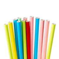 Pailles à boire en papier biodégradables écologiques sans colorants durables noires pour les fêtes Accessoires de bar