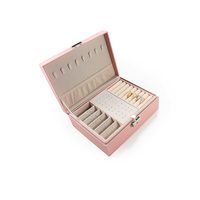 Boîte à bijoux de luxe personnalisée en cuir PU, faite à la main, boîte de voyage, organisateur de bijoux, boîte en velours, étui de voyage à fermeture éclair, personnalisable