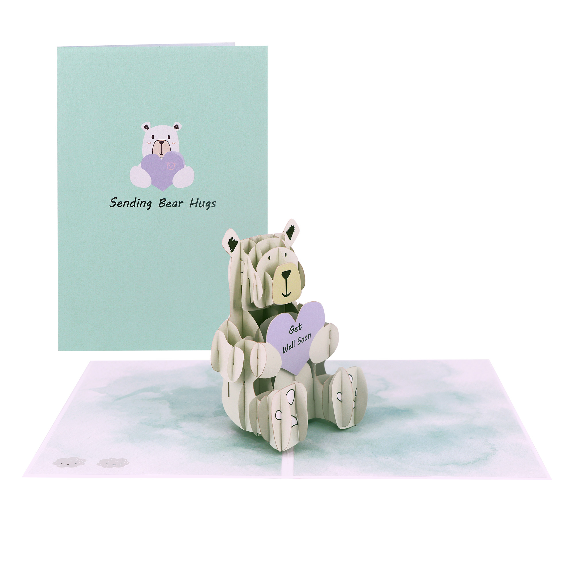 Пользовательская печать лазерной резки получить хорошо 3d сочувствие всплывающие поздравительные открытки