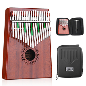 Kalimba professionnelle Gecko K17MBR à 17 touches, fabrication en usine, vente en gros, piano à pouce <span class=keywords><strong>Sanza</strong></span> avec fonctions de batterie - Product Image 1