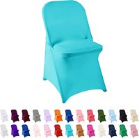 Folding Chair Covers Wholesale White Black Ivory Spandex Folding Chair Cover Stretch Slipcovers for Wedding