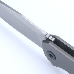 มีดพับยุทธวิธี KS1405 คุณภาพสูง ผลิตจากสแตนเลสสตีล ปรับแต่งได้ตามต้องการ (OEM) พร้อมปลอกหนัง DIY สำหรับการใช้งานทางการรบ - Product Image 5