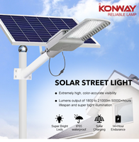Bonne quantité de lumière solaire de rue extérieure IP67 étanche sans fil 200W 500W 1000W lampe solaire de réverbère à LED avec télécommande