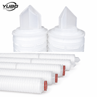 Cartucho de Filtro Plegado de Polipropileno OEM de 0.1-100 Micras, 10, 20, 30, 40 Pulgadas, para Filtración Industrial de Agua y Líquidos Químicos