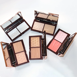 Biểu Tượng Tùy Chỉnh 2-<span class=keywords><strong>In</strong></span>-<span class=keywords><strong>1</strong></span> Vegan Palette Đường Viền Làm Nổi Bật Bên Ngoài Bóng Bột Thiết Lập Khoáng Sản Ép Bột Blush <span class=keywords><strong>Highlighter</strong></span> - Product Image 3