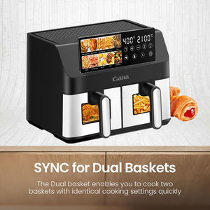 <span class=keywords><strong>Freidora</strong></span> <span class=keywords><strong>de</strong></span> <span class=keywords><strong>Aire</strong></span> Comercial Doble <span class=keywords><strong>de</strong></span> 10L con Pantalla Táctil Digital, Canastas Antiadherentes, Alta Capacidad, OEM para Restaurantes, Pedidos al por Mayor - Product Image 4