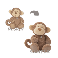 Porte-clés ours en peluche, jouet en peluche personnalisé, jouets en peluche sur mesure avec porte-clés, dragon personnalisé