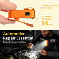 Senter Gantungan Kunci Mini Portabel 4 Warna EDC Serbaguna dari Aluminium Alloy, Baterai Isi Ulang 500mAh Tipe C dengan Klip Topi Magnet