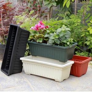 Pot de fleurs <span class=keywords><strong>rectangulaire</strong></span> <span class=keywords><strong>en</strong></span> plastique, jardinière de table pour jardin et balcon, plantation de légumes <span class=keywords><strong>en</strong></span> extérieur, décoration intérieure - Product Image 3