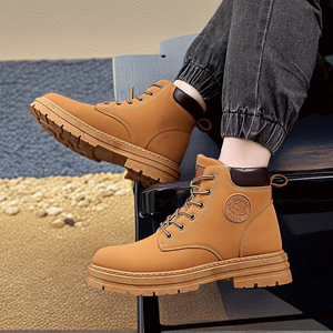 Chất Lượng Cao Hợp Thời Trang Người Đàn Ông Cao Top Giày Thời Trang Phụ Nữ PU Da Unisex Khởi Động - Product Image 2