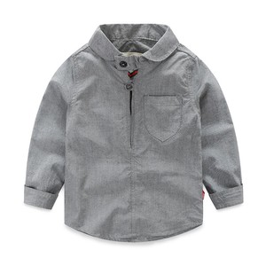 Vêtements pour enfants en gros, achat express en gros, chemise unie pour garçon - Product Image 2