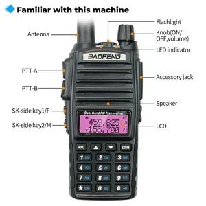 Walkie Talkie Baofeng Bf-Uv82, Radio FM de Doble Banda de 8W con Pantalla LCD y Batería Recargable para Comunicación al Aire Libre - Product Image 2