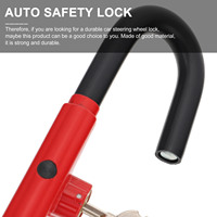 Cerradura de volante con gancho de cinturón retráctil, venta directa de fábrica, para coche