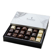 Boîtes d'emballage de truffe de chocolats coulissantes simples avec logo personnalisé de haute qualité boîte-cadeau de chocolat