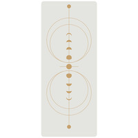 Tapis de yoga blanc en caoutchouc naturel PU écologique, antidérapant, avec logo personnalisé, vente en gros, lignes de positionnement personnalisées pour le fitness